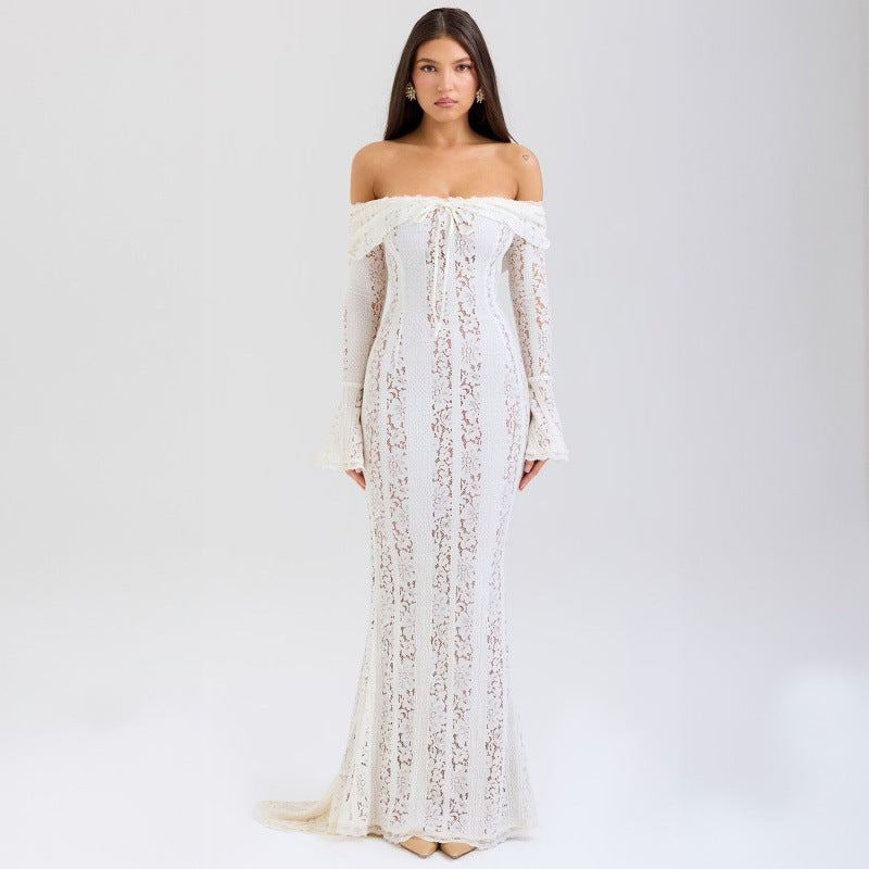 Emily Off Shoulder Lace Maxi Dress