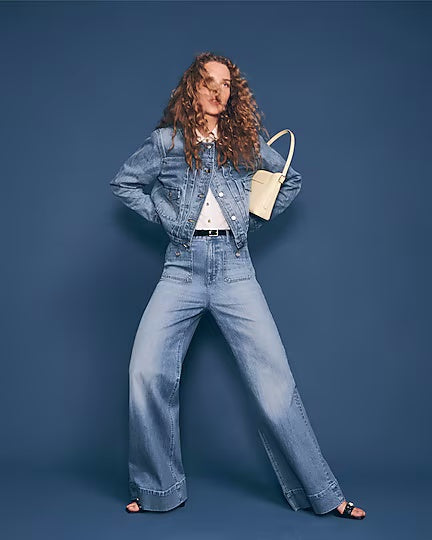 High-rise -Tummy Control Sailor Wide Leg Trouser