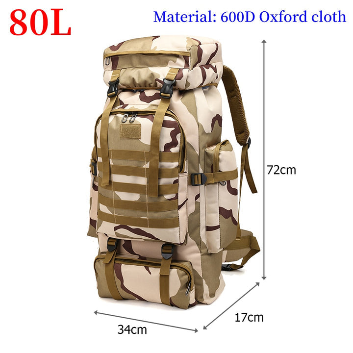 🔥🔥🔥80L TACTICAL BACKPACK