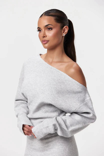 Drop-Shoulder Sweater Dress