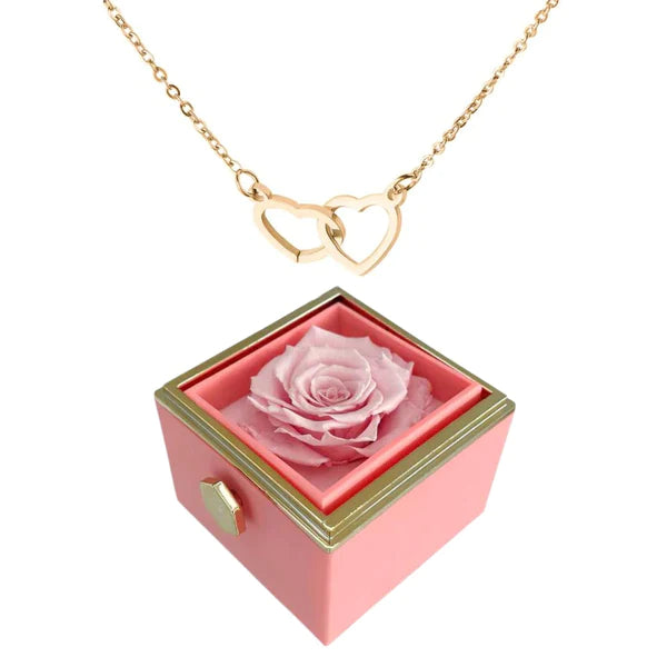 ✨Eternal Rose Necklace with Two Hearts💕